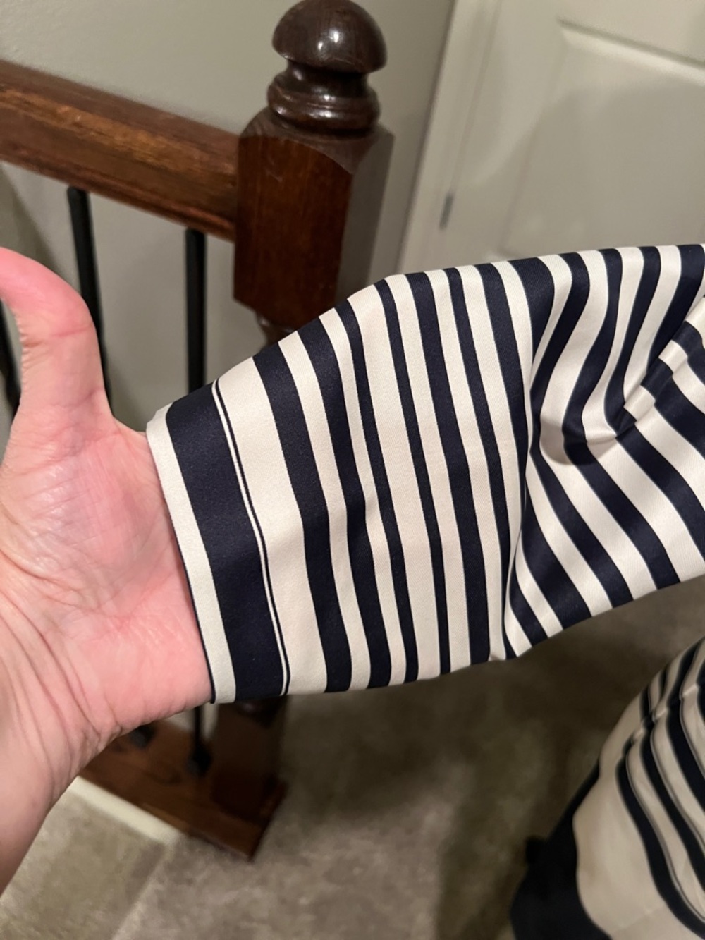 The Limited Navy and White Striped Boatneck Mini Dress - Picture 4 of 8